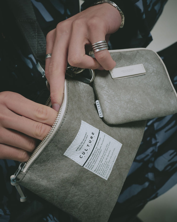 Utility Crossbody Multi Strap Tyvek Greige (Mini Wallet/Pouch/Smart Phone Holder)