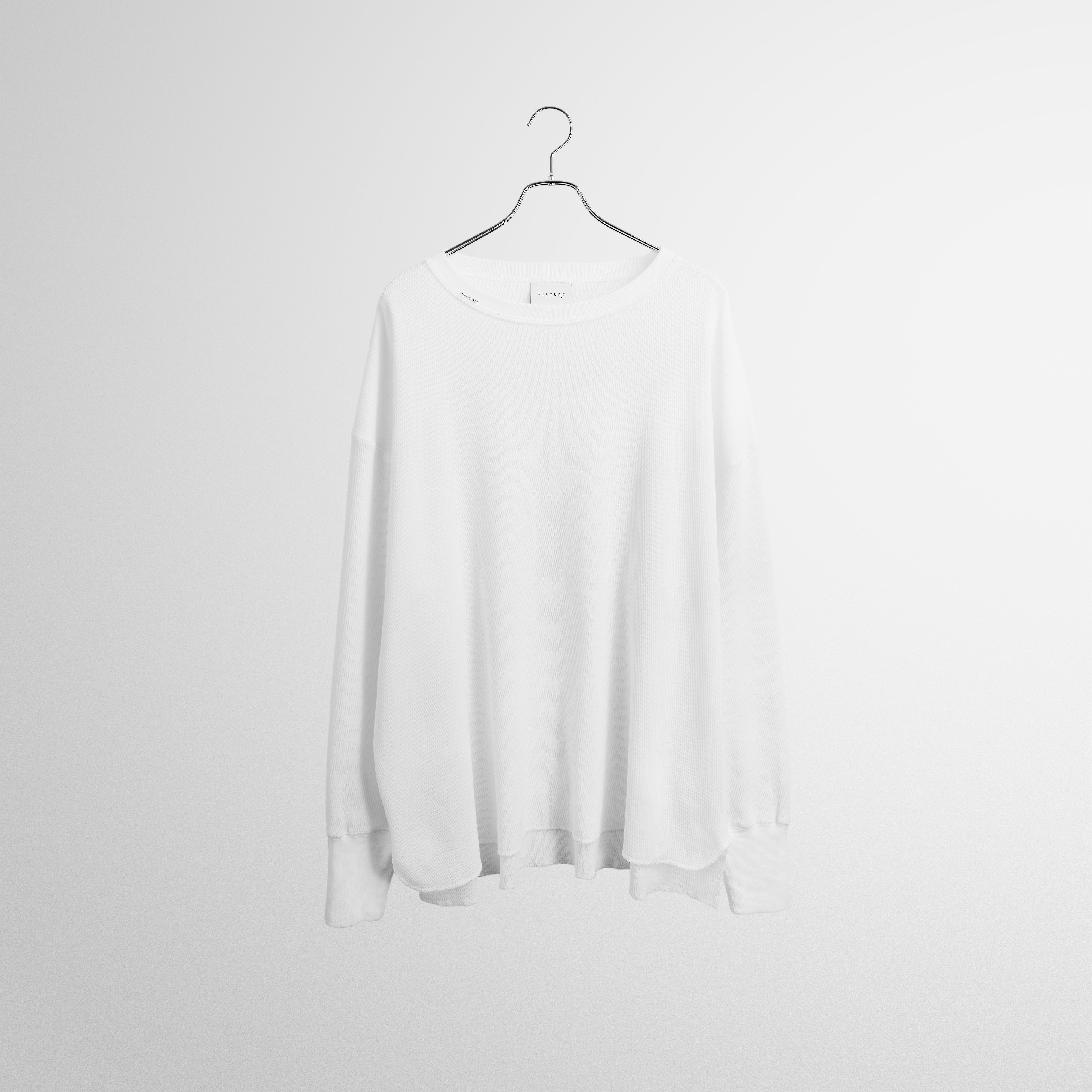 Thermal Long Sleeve Shirts White – C.U.L.T.U.R.E ONLINE STORE