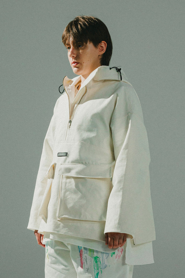 Duck Canvas Anorak Jacket White