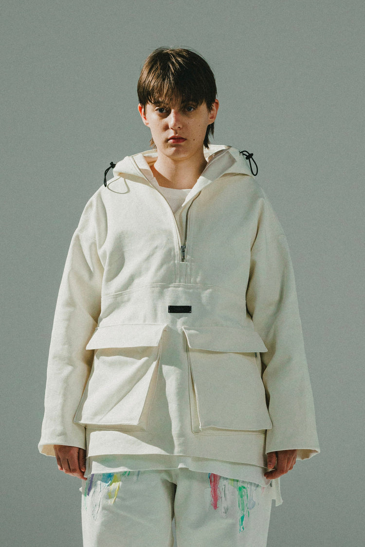 Duck Canvas Anorak Jacket White