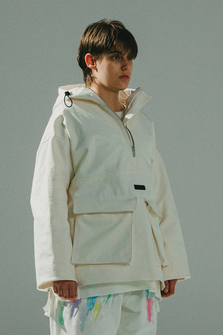 Duck Canvas Anorak Jacket White