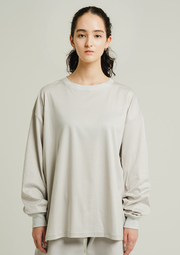 Long Sleeve Shirts Gray -Print Gray-