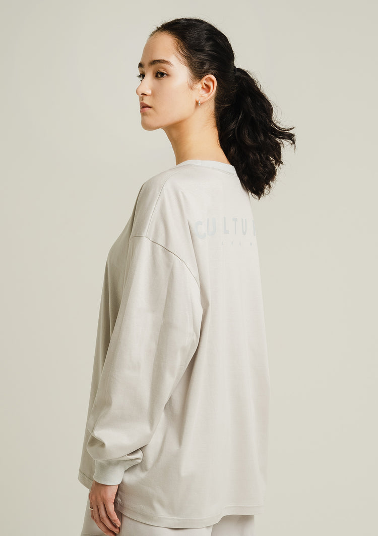 Long Sleeve Shirts Gray -Print Gray-