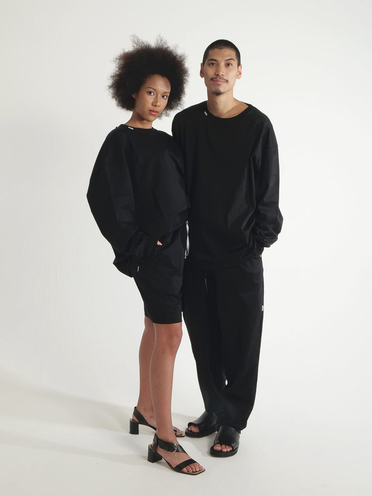 COLUMBIA -Long Sleeve Back Print Black-