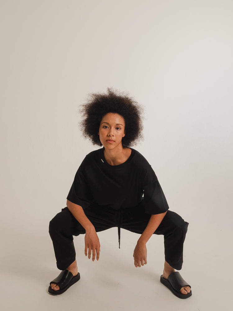 ENTERPRISE -Black Tee Back Print Black-