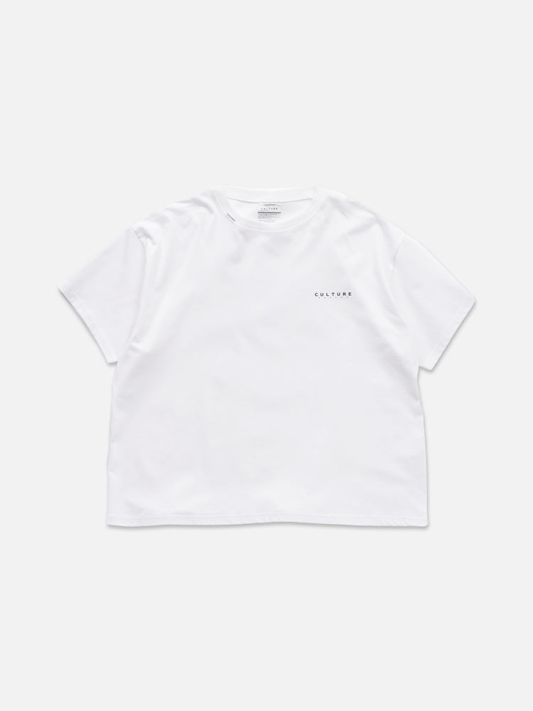 ENTERPRISE -White Tee Front Print Black-