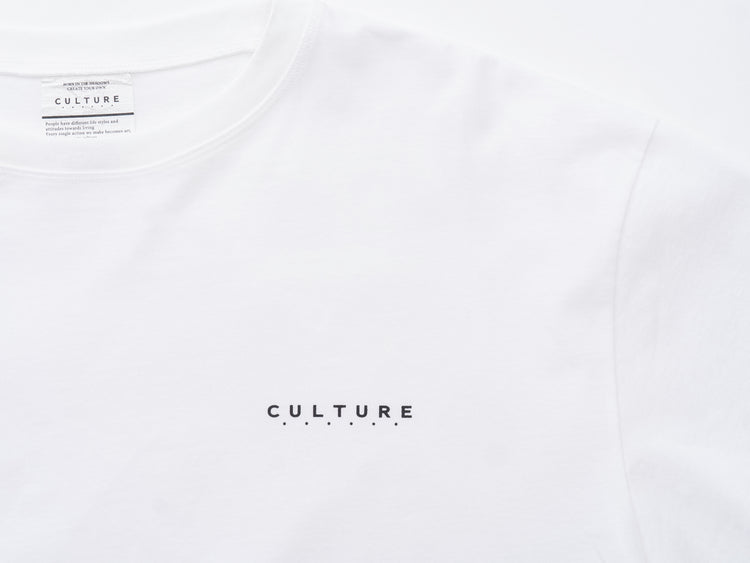 ENTERPRISE -White Tee Front Print Black-