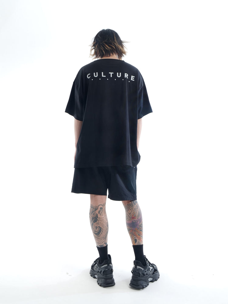 ENTERPRISE -Black Tee Back Print Grey-