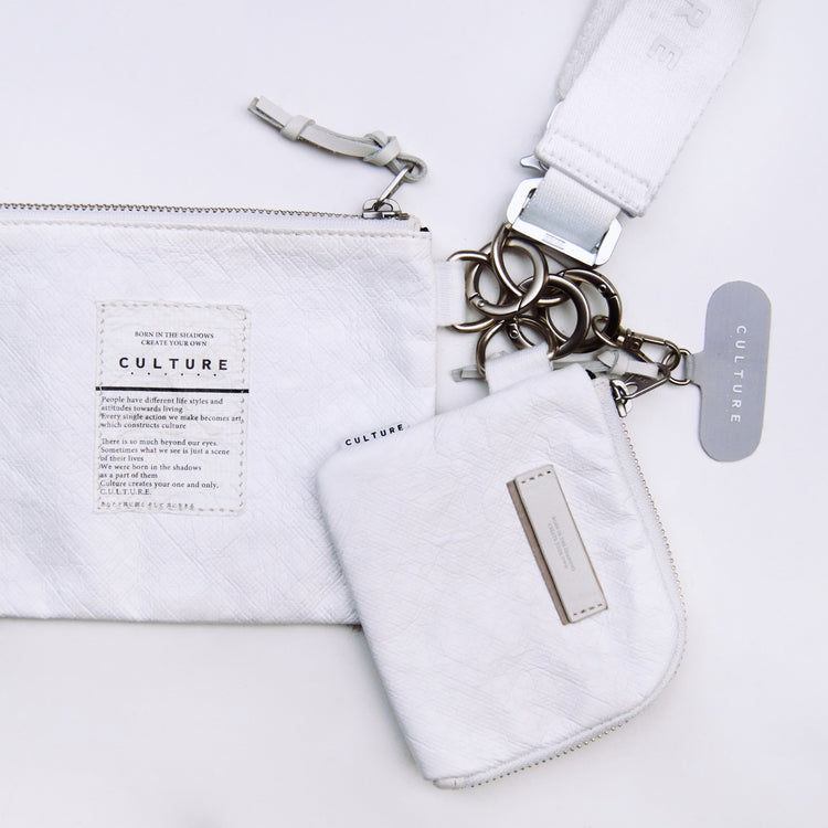 Utility Crossbody Multi Strap Tyvek White (Mini Wallet/Pouch/Smart Phone Holder)