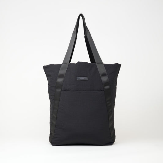 Two Face Puffer Tote Bag Black