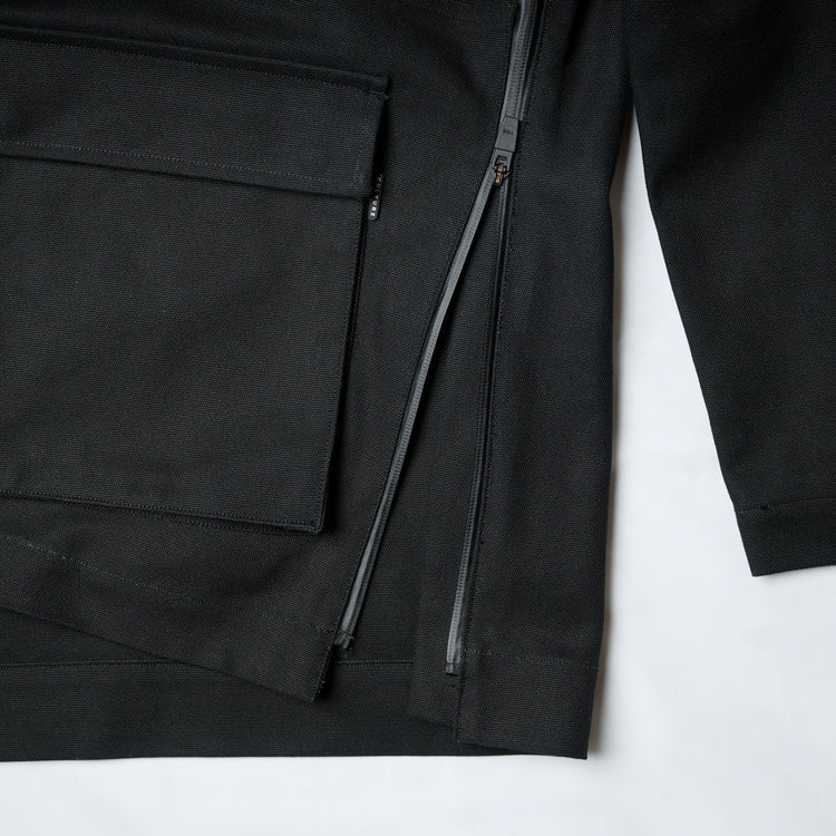 Duck Canvas Anorak Jacket Black