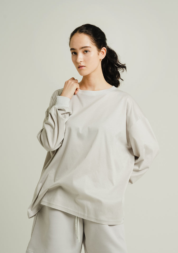 Long Sleeve Shirts Gray -Print Gray-